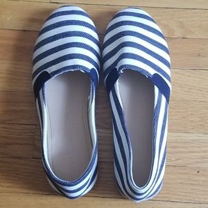 Cute striped summer shoes (never been worn)
